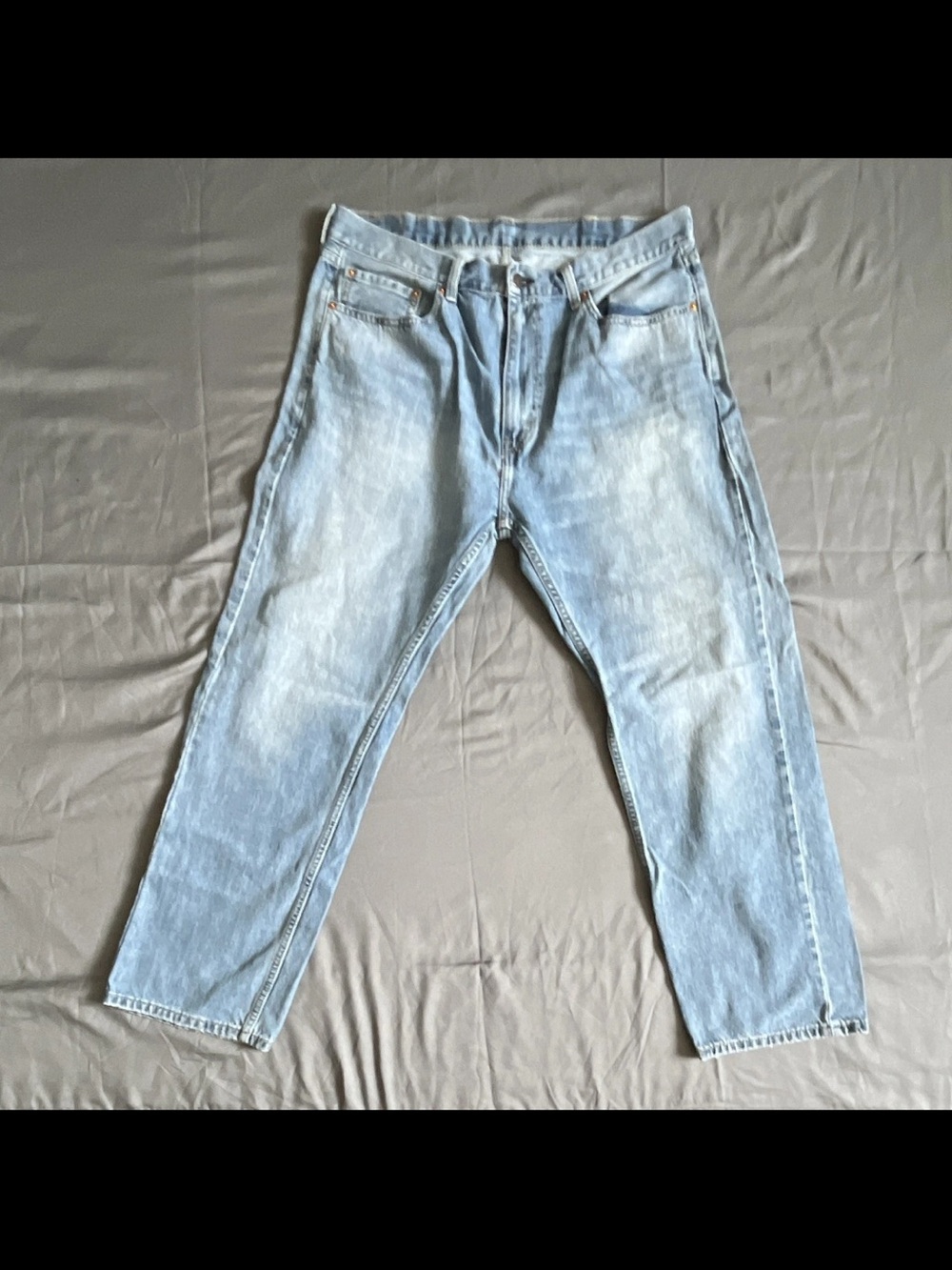 Levi's 505 Mens Light Wash Blue Cotton Denim Jeans